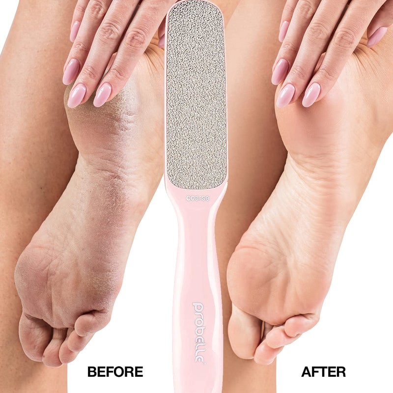 Probelle Double Sided Multidirectional Nickel Foot File Callus Remover - Immediately reduces calluses and corns to powder for instant results  safe tool (Pink) - Image 4